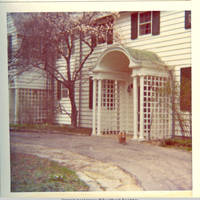 Corgy by front entrance 