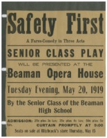 Poster for the Beaman Senior Class play