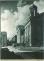 West portico of Old Capitol as seen from shade of MacLean Hall, The University of Iowa, 1948