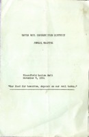 1961 Annual Banquet and Program at the Bloomfield Legion Hall.