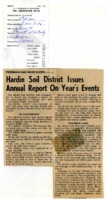 Hardin Soil District issues annual report on year's events. 