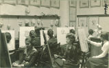 Fine arts cast room in the Physics Building, The University of Iowa, 1910s