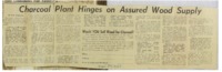1963 - Charcoal Plant Hinges on Assured Wood Supply