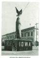 Homecoming corn monument, The University of Iowa, 1940