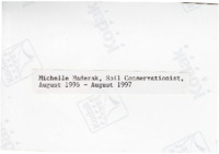 1997  Michelle Maderak, Soil Conservationist for the Des Moines County Soil and Water Conservation District