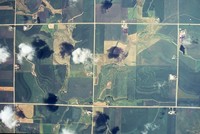 Aerial views of Cherokee County farmland.