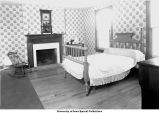 Bedroom in Governor Lucas's home, Iowa City, Iowa, December 23, 1947