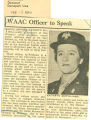 WAAC officer to speak