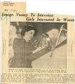 Ensign Vessey to interview girls interested in WAVES