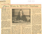 Navy wants its WAVES shipshape