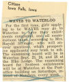 WAVES to Waterloo