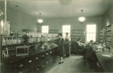 Students working in science laboratory, The University of Iowa, 1920s?
