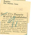 Sioux City reports WAVE candidates