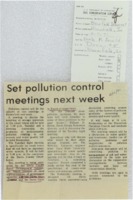 1971 - Set Pollution Control Meetings Next Week