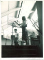 Student painting at easel, The University of Iowa, 1947