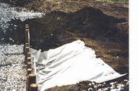 Gabion chute construction on Ken Horrigan's farmland