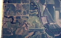 Aerial views of Cherokee County farmland.