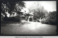 Grey house front entrance