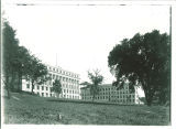 West side of Physics Building and north side of Engineering Building, the University of Iowa, 1910s?