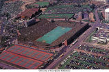 Kinnick Stadium, tennis courts, Recreation Building, The University of Iowa, 1982