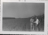 Men Shake Hands in a Field.