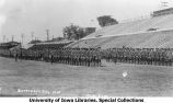Governor's Day battalion formation on Iowa Field, The University of Iowa, 1925