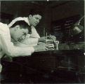 Dental students making a model, The University of Iowa, 1940s