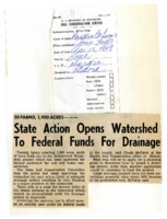 State action opens watershed to federal funds for drainage. 