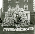 We'll Put the Cat Out homecoming lawn display, 1961