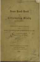 Iowa Hand Book for Citizenship Study