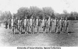 Cadets standing abreast, The University of Iowa, 1912