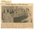 WACs sing out in close harmony