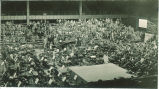 Choir rehearsal in Field House, The University of Iowa, 1920s