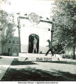 Homecoming sign, The University of Iowa, 1947