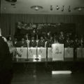 Les Elgart performing with his band at the Homecoming Dance, 1965