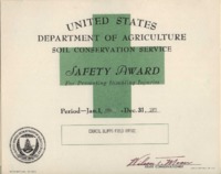 20 Year Safety Award for preventing disabling injuries.