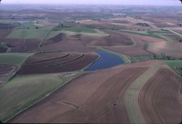 Contoured farmland and Crawford Creek 