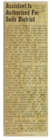 1949 - Assistant is authorized for Soils District