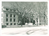 Macbride Hall in winter, the University of Iowa, 1950s?