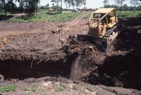 1986 Area excavated for pond