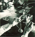 Using test tubes and a bunson burner for an experiment, The University of Iowa, 1930s