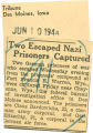 Two escape Nazi prisoners captured