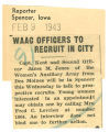 WAAC officers to recruit in city