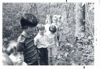 Outdoor classroom with Andrew Community School students, 1977