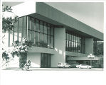 Northeast view of Hancher Auditorium, the University of Iowa, 1972