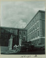 Evacuating the Chemistry Building during the fire, the University of Iowa, October 23, 1953