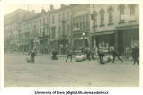 Barrel rolling in parade, The University of Iowa, 1910s