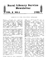 Rural Library Service Newsletter