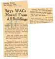 Says WACs moved from all buildings