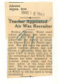 Teacher appointed Air WAC recruiter